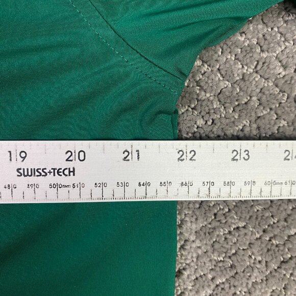 NWOT Masters Tech Polo Shirt Men's Medium Green Golf Performance Wear stretch - Picture 9 of 9